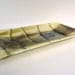 Rectangular Fused Glass Dish in French Vanilla, Brown and Aqua