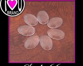 100 I Luv U Brand 22x30mm Crystal Clear Magnifying Glass Cabachons