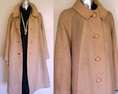 1960s Oatmeal Wool Mod Coat S/M/L