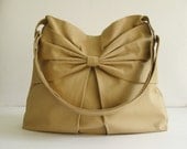 Sale - Khaki Canvas Bag, purse, tote, messenger bag, hobo, bow, cute, stylish  - Martha
