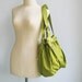 Sale  - Water Resistant Nylon Pumpkin Bag in Apple Green - Shoulder bag, Diaper bag, Messenger, Tote, Travel, Women
