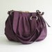 Sale - Water-Resistant Pumpkin Bag in Deep Plum, messenger, shoulder bag, tote, purse, cross body bag
