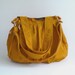 Sale - Mustard Canvas Pumpkin Bag, shoulder bag, tote, purse, cross body bag, stylish, unique