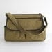 Sale - Khaki Water Resistant Nylon Shoulder Bag - Messenger bag, Diaper bag, Zipper closure, Practical - ROSE