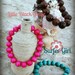 Girl's Chunky Wood Bead Surfer Girl Necklace Pink, Blue or Brown Summer