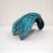 50s Hat Vintage Asian Brocade Turquoise Cocktail Hat