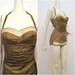 50s Swimsuit Vintage Pin-up Greek Goddess Bathing Suit S M