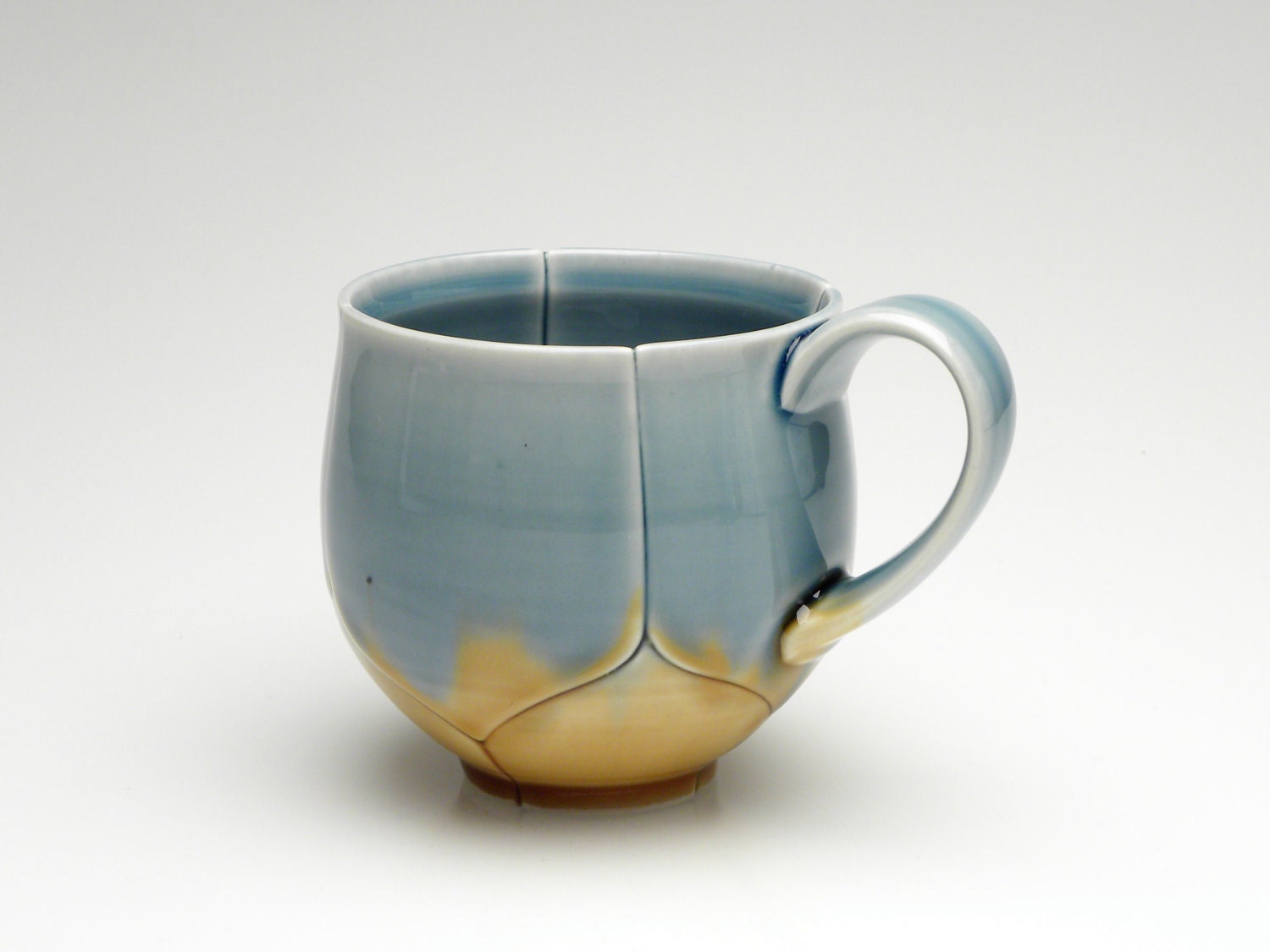 Blue and Gold Lotus Mug