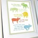 This Little Piggy Poster, Modern Nursery Rhyme Series, 11 X 14 Multi-Color