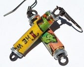 Paper Bead Jewelry- Comic Book Upcycled Earrings