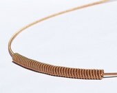 Guitar String Jewelry- Upcycled Bronze Bar Necklace