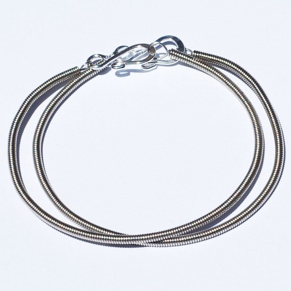 guitar string bracelets 2 bass string bracelets by Tanith on Etsy