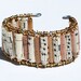 Guitar String Bracelet- Upcycled Sheet Music Paper Bead Bronze Cuff Bracelet