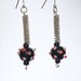Guitar String Jewelry- Red and Black Upcycled Earrings
