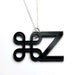 cmd-z / ctrl-z / apple undo acrylic necklace (black)