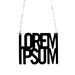 lorem ipsum acrylic necklace