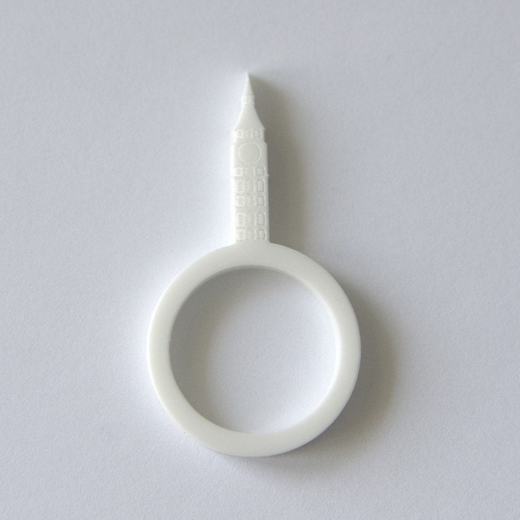 world landmarks acrylic ring set (white)