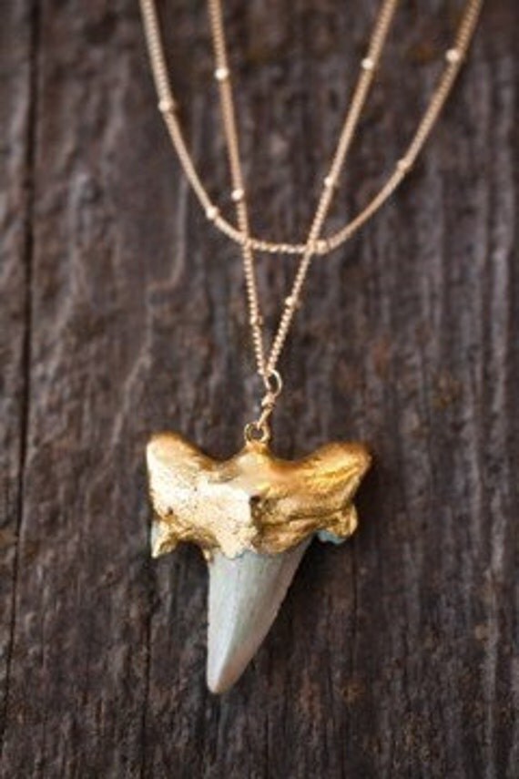 Gold Shark Tooth Necklace