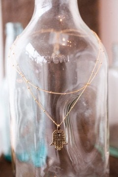 Double Chain Hamsa Necklace