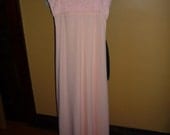 Pretty Peach Vintage Maxi Dress S XS