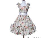 Cupcake Floral Doll Tea Dress CUSTOM in YOUR size