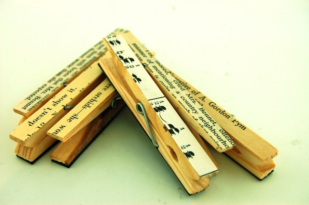 Vintage Lovelies Fancy Clothespins Magnets Set of 6