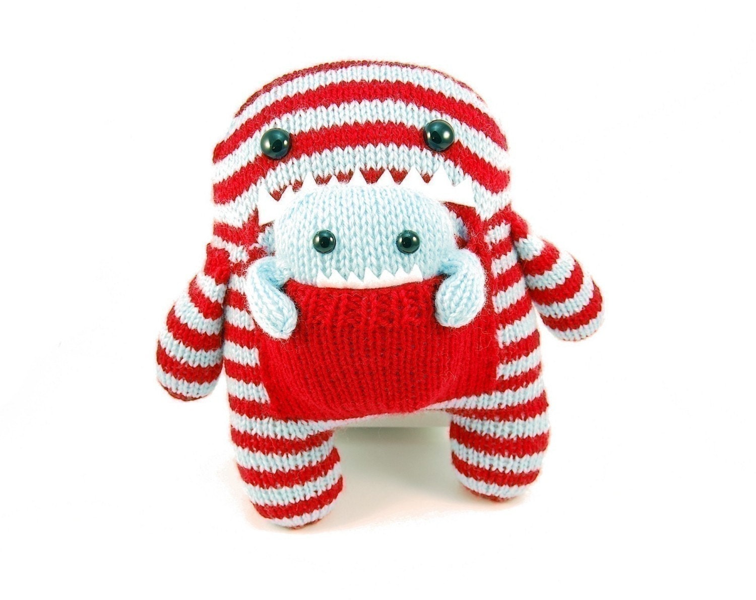 Daphne and Delilah the Momma and Baby Monster Knitting Pattern Pdf