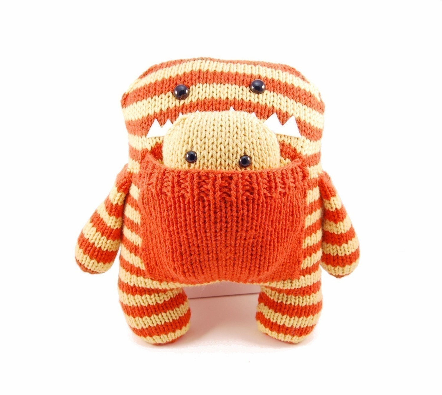 Daphne and Delilah the Momma and Baby Monster Knitting Pattern Pdf INSTANT DOWNLOAD