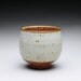 teacup - yunomi with satin white and orange shino glazes