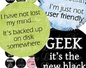 NEW- GEEK 4 Life (1 Inch Round) Bottle Cap Images Buy 2 Get 1 Sale - Digital Collage Sheet printable stickers magnet button funny