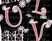 Hot Pink DIVA Initials A to Z .75 x .83 scrabble Inches Images Digital Collage Sheet Buy 2 Get 1 SALE alphabet girls printable ephemera