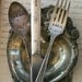 Vintage Silverware Garden Marker - Basil, Sage, Oregano - Fork, Knife, Spoon Set