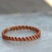 Hammered copper twisted wire ring