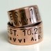 Personalized sterling silver ring