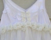 Bridal..wedding.Slip dress..white....lace..upcycled..recycled slip.vintage..alternative