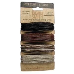 Hemp Cord Neutral Colors Assortment 0.8mm Diameter 41599