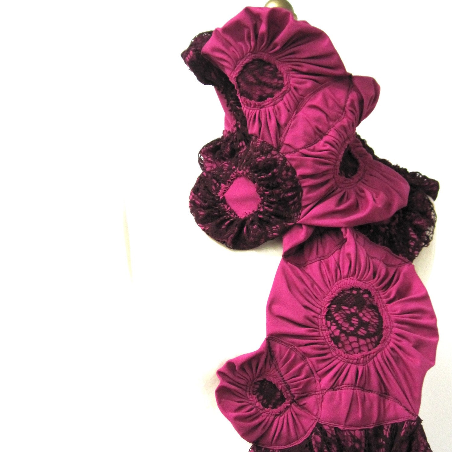 Beautiful Burgundy Clusters Scarf