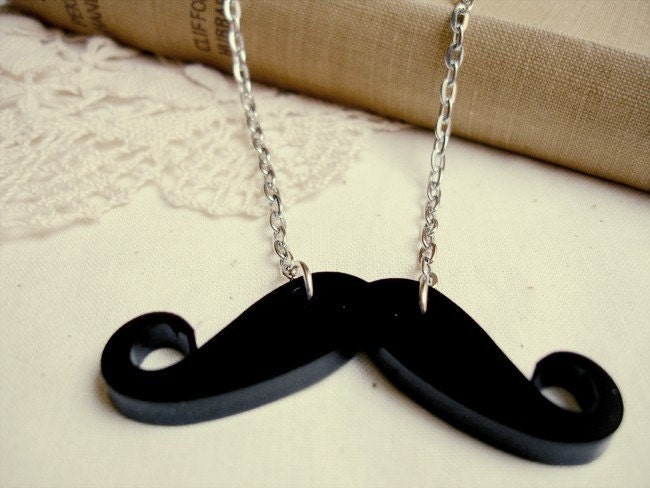 modern industry - a mustache necklace.