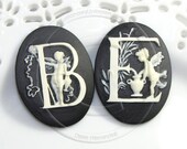 Cherub Alphabet Resin Cameos - 40x30mm - 2 full alphabet sets (A-Z) 52 cameos - - SALE