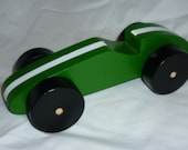 Race Car - Green with White Stripe