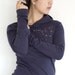Handmade applique hoodie . cotton sweatshirt . Size plus hoodie- The Great Bear constellation-size Extra Large