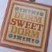 Vintage School Picture Hallmark Sampler Faux Embroidery Student Dormitory 1984  - Treasury Item