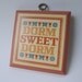 Vintage School Picture Hallmark Sampler Faux Embroidery Student Dormitory 1984  - Treasury Item