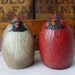 Folk Art Birds Vintage Pudgy Stylized Cardinals for Your Whatnot Shelf Collection Mr. & Mrs. A Happy Pair - Treasury Item