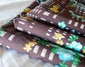 vintage breezy chocolate and floral fabric