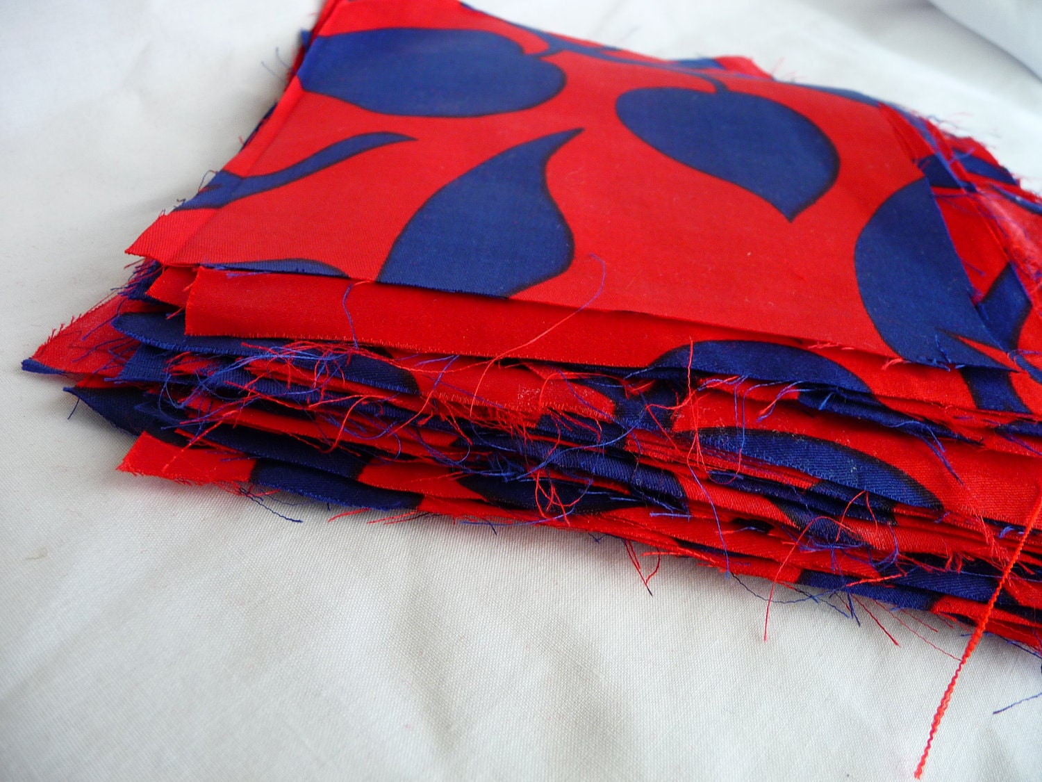 29 ct 6" X 6" poly vintage fabric squares