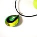 Green and Yellow Tides Murano Glass Pendant Necklace