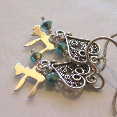 Filigree Chai Sterling Silver Earrings