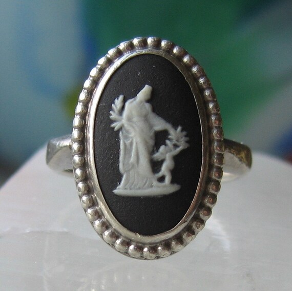 Wedgwood/Wedgewood Black Jasper Sterling Silver Ring by mybooms
