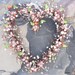 Heart Shaped Wreath - Delicate Roses and Berries - Simple and Stylish Romantic Gift